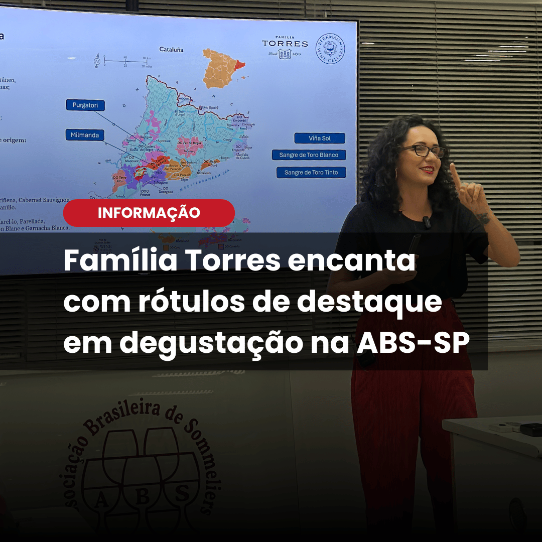 Experiência com os vinhos da Família Torres, apresentados por Jessica Marinzeck